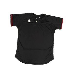 NWT ERREA Men Jersey Baseball Two Maglia Shirt Short Sleeve Black XXL